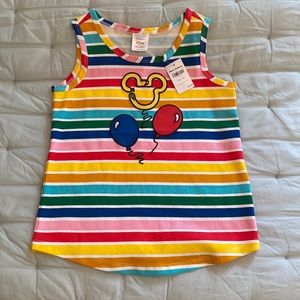 NWT Hanna Andersson Disney Mickey Mouse Stripes Tank Top Sz 6-7 120